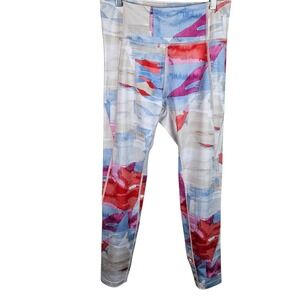 Tek‎ Gear Drytek Womens L Watercolor Print High Rise Athletic Leggings